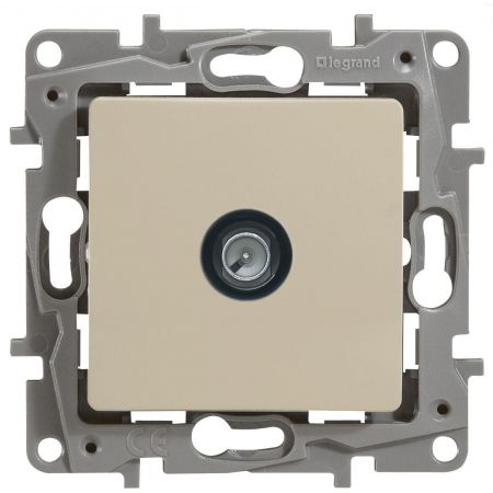 (672365) Розетка TV конечная 5дБ ETIKA слоновая кость. Legrand