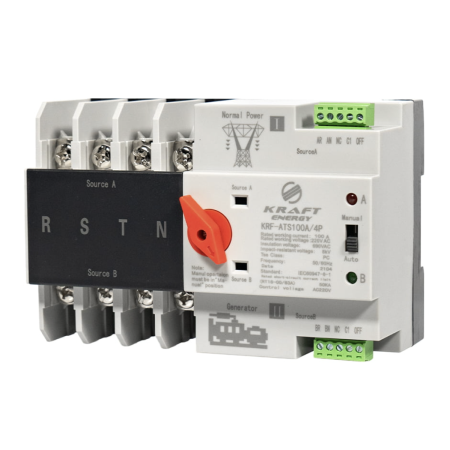 (ATS4010C) Переключатель нагрузки ATS (АВР) In-100 A. 4P. 220V AC. EON ELECTRIC