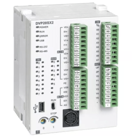 (DVP20SX211T) Процессорный модуль серии SX 20 точек ввода/вывода 24 DC Транзисторные выходы. Delta