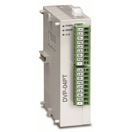 (DVP06PT-S) Модуль для подключения термосопротивлений 6 PT100. 24VDC. Delta