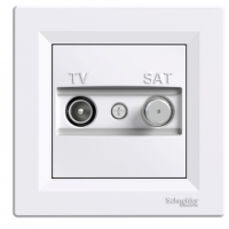 EPH3400421 Розетка TV/SAT (телевизионная + спутниковая) индивидуальная (1db) ASFORA белая