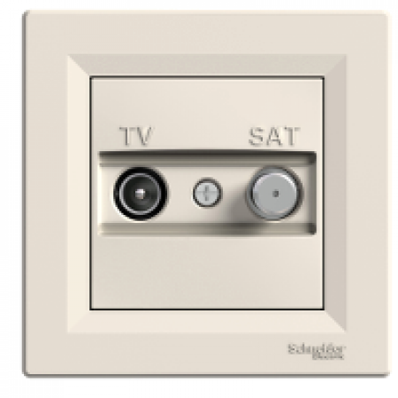 EPH3400423 Розетка TV/SAT (телевизионная + спутниковая) индивидуальная (1db) ASFORA слоновая кость