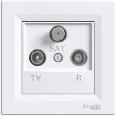 EPH3500321 Розетка TV/R/SAT (телевизионная + радио + спутниковая) проходная (8dB) ASFORA белая