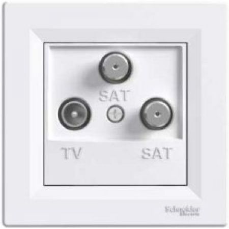 EPH3600121 Розетка TV/SAT/SAT (телевизионная + 2 спутниковых) оконечная ASFORA белая