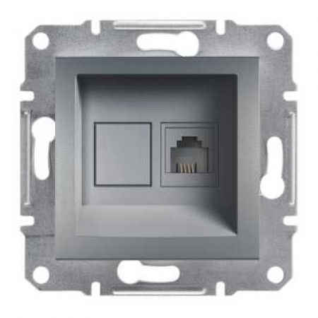 EPH4100162 Телефонная розетка RJ11 на 4 контакта ASFORA сталь