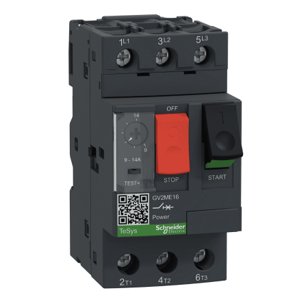 (GV2ME16) Автоматический выключатель защиты двигателя Tesys. Ir=9-14 Aмпер. Schneider Electric