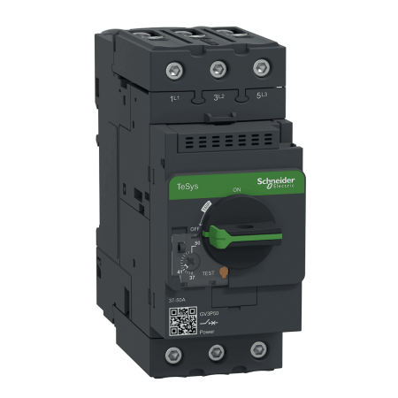 (GV3P50) Автоматический выключатель защиты двигателя Tesys. Ir=37-50 Aмпер. Schneider Electric