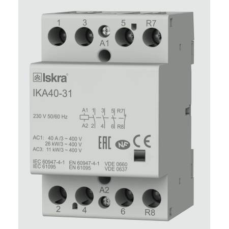 (030045597000) Модульный контактор IKA40-31. 230 V. AC. Iskra