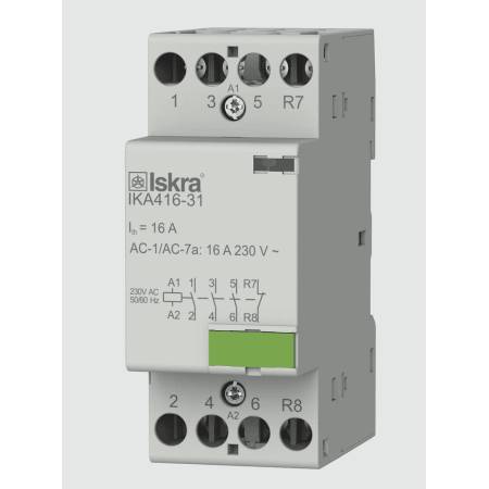 (030047498000) Модульный контактор IKA16-31. 230 V. AC. Iskra