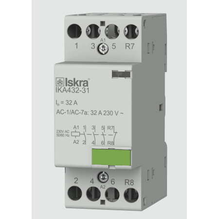 (030046851000) Модульный контактор IKA232-31. 230 V. AC. Iskra