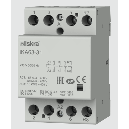 (030045533000) Модульный контактор IKA63-31. 230 V. AC. Iskra