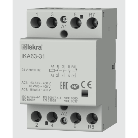 (030045599000) Модульный контактор IKA63-31. 24 V. AC. Iskra