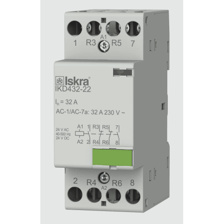 (030046892000) Модульный контактор IKD432-22. 24 V. AC/DC. Iskra