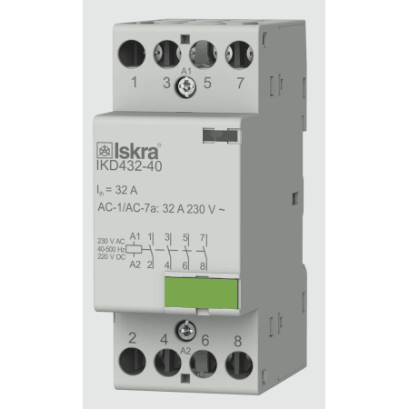 (030046883000) Модульный контактор IKD432-40. 230 V. AC/DC. Iskra