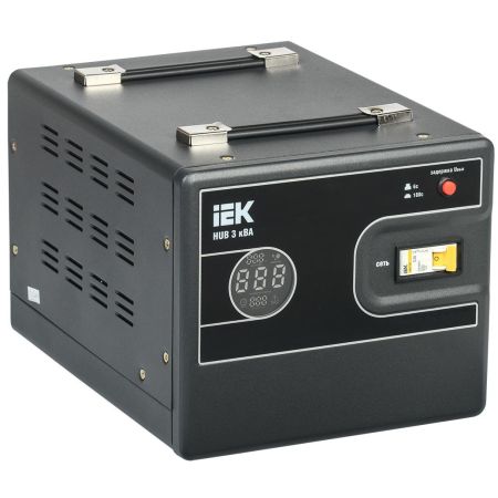 Переносний релейний стабілізатор напруги IEK HUB 3 кВА (IVS21-1-003-13)