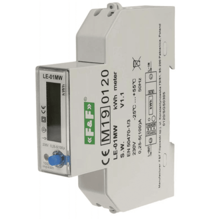 (LE-01MW) Счетчик электроэнергии. однофазный. LE-01MW. MODBUS RTU. многотарифный. F&F
