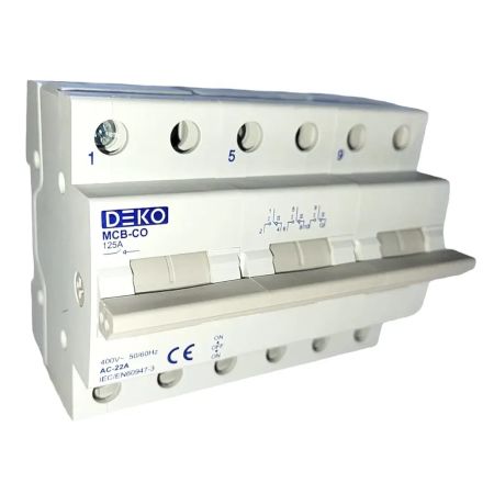 (MCO3CO125) Переключатель перекидной с медными контактами 3P. 125A. Deko Elektrik