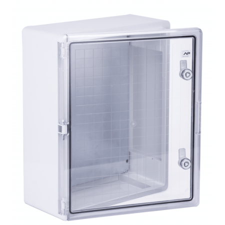 (MD9026) Шкаф ударопрочный ABS 400x500x180 МП с прозрачной дверцей. IP65. Adal Pano