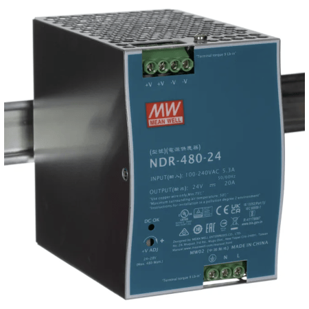 Джерело живлення NDR Mean Well NDR 480 24 480 Вт