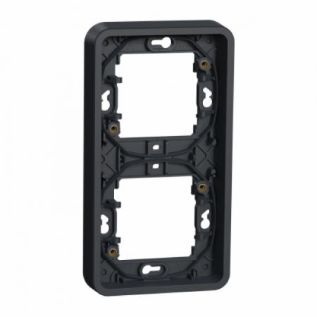 (MUR34151) Рамка для скрытого монтажа двойная вертикальная. Mureva Styl IP55 графит. Schneider Electric