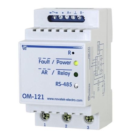 (ОМ-121) Ограничитель мощности однофазный с Modbus (измерение до 63А) ОМ-121