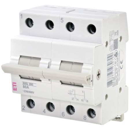 (2421427) Перемикач навантаження SSQ 280 1-0-2. 2p 80A. ETI