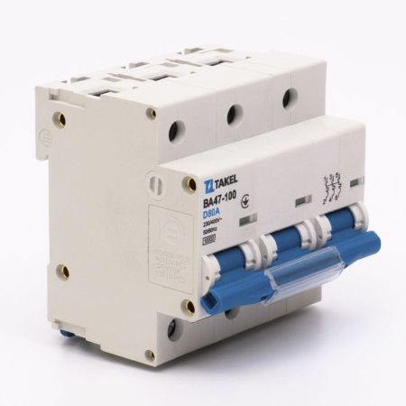 (506649) Автоматический выключатель ВА47-100-D 3P In=80 А. кривая D. TAKEL