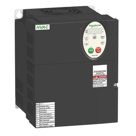 ATV212HD11N4 Altivar 212 Schneider Electric 11 кВт 380 В.ATV212HD11N4 Altivar 212 Schneider Electric — габаритні розміри.ATV212HD11N4 Altivar 212 Schneider Electric — схема підключення