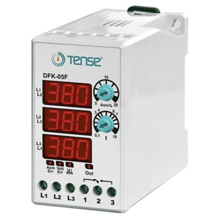 (DFK-05F) Реле контроля фаз устройство защиты 3-х фазного электродвигателя. Tense