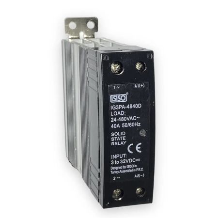 (IG3PA-4840D) Реле SSR твердотельное 40А. 1ф вход 3-32В DC. выход 24-480В AC. ISISO
