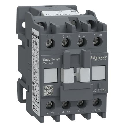 (LC1E1210M5) Контактор Tesys E. Iном=12 Aмпер. 5.5 кВт. 1NO. Uкат 220V AC. Schneider Electric