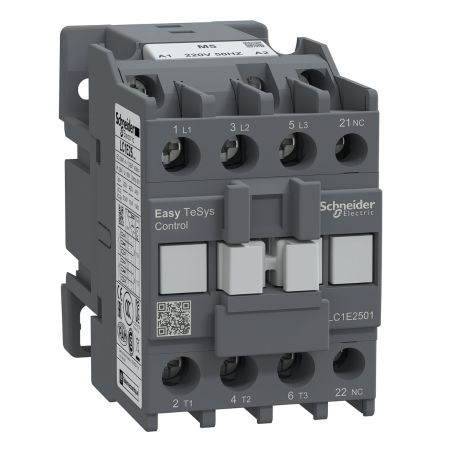 (LC1E2501M5) Контактор Tesys E. Iном=25 Aмпер. 11 кВт. 1NC. Uкат 220V AC. Schneider Electric