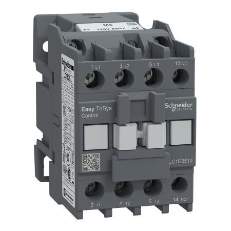 (LC1E2510M5) Контактор Tesys E. Iном=25 Aмпер. 11 кВт. 1NO. Uкат 220V AC. Schneider Electric