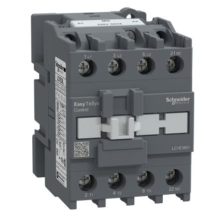 (LC1E3801M5) Контактор Tesys E. Iном=38 Aмпер. 18.5 кВт. 1NC. Uкат 220V AC. Schneider Electric