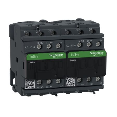 (LC2D18B7) Реверсивный контактор Tesys D. Iном=18 Aмпер. 7.5 кВт. 1NO+1NC. Uкат 24V AC. Schneider Electric
