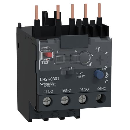 (LR2K0301) Тепловое реле LR2K0301 для контакторов LC1K. Ir=0.11-0.16 Ампер. серия Tesys K. Schneider Electric