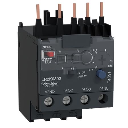 (LR2K0302) Тепловое реле LR2K0302 для контакторов LC1K. Ir=0.16-0.23 Ампер. серия Tesys K. Schneider Electric