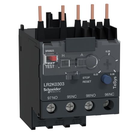 (LR2K0303) Тепловое реле LR2K0303 для контакторов LC1K. Ir=0.23-0.36 Ампер. серия Tesys K. Schneider Electric