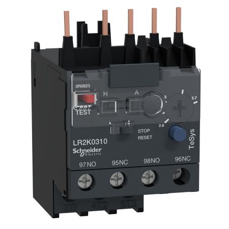 (LR2K0310) Тепловое реле LR2K0310 для контакторов LC1K. Ir=2.6-3.7 Ампер. серия Tesys K. Schneider Electric
