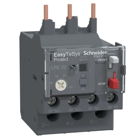 (LRE22) Тепловое реле LRE22 для контакторов LC1E25-LC1E38. Ir=16-24 Ампер. серия  Tesys E. Schneider Electric