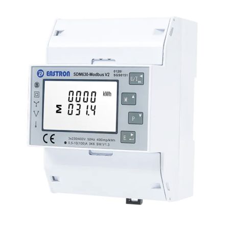 (SDM630-Modbus) Анализатор сети по RS485 Вх. 100A на Din (Кл. 1.0) 2 импульсных выхода RS485 Modbus RTU. Eastron Electronic