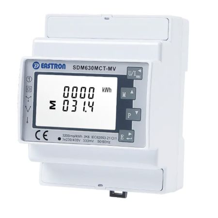 (SDM630MCT-MV) Анализатор сети с RS485 Вх.0.333mV на Din (Кл. 1.0) 2 импульсных выхода RS485 Modbus. Eastron Electronic