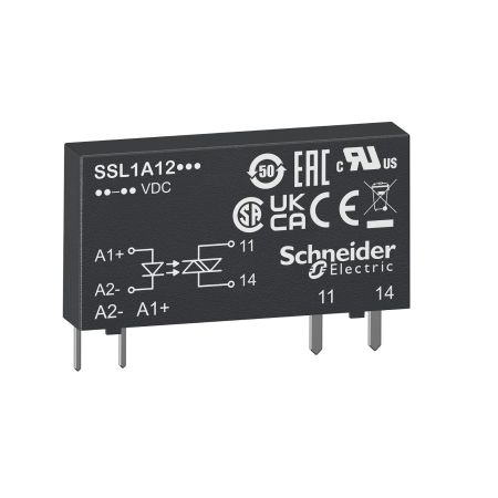 (SSL1A12BDR) Реле твердотельное 1N/O. 2A. Упр. Сиг.15...30V DC/ Вых. Напр. 24-280V AC. пруж.. Schneider Electric