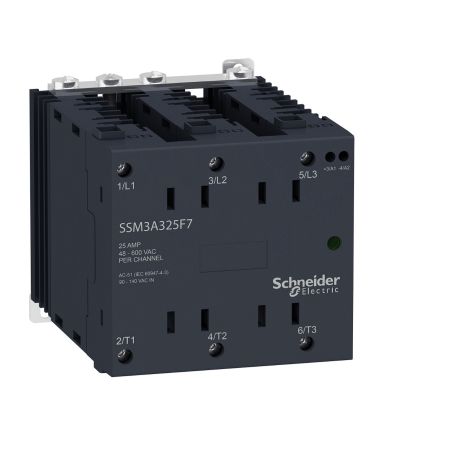(SSM3A325BD) Реле твердотельное 25A 3Ф. Упр. Сигнал 4-32V DC / Вых. Напр.48-600V AC. Schneider Electric