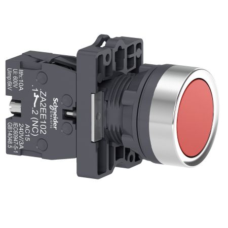 (XA2EA42) Кнопка серии XA2. пружинный возврат. красная. 1NC. Schneider Electric
