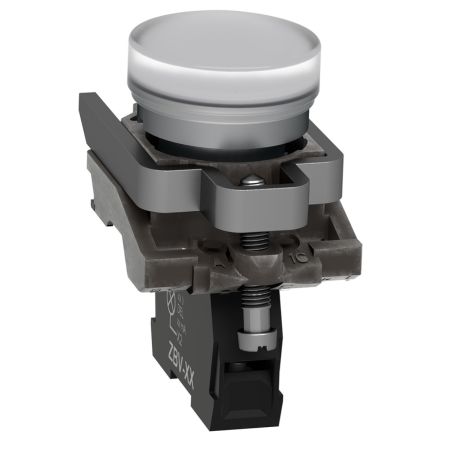 XB4BVM1. Индикаторная лампа в сборе. белая. 230-240V AC. IP66. серия Harmony XB4 металл. Schneider Electric