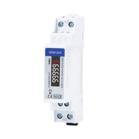 (SDM120A) Счетчик модульный однофазный 85-276V AC. Вх.45A (кл.1). Eastron Electronic