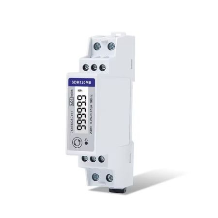 (SDM120-Mbus) Счетчик модульный однофазный 85-276V AC. с RS485. Вх.45A (кл.1). Eastron Electronic