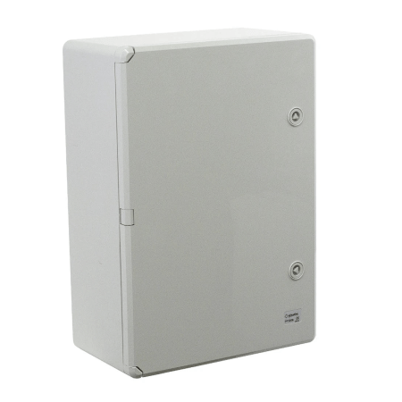 (PP3006) Пластиковый щит с монтажной панелью 350х500х190 IP65. влагозащищенный. непрозрачная дверца. Plastim