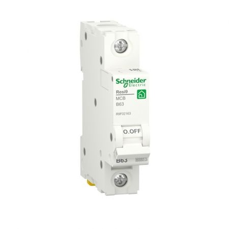 (R9F02163) Автоматический выключатель RESI9 1P In=63 А Un=220-440В Кривая B 6 кА. Schneider Electric